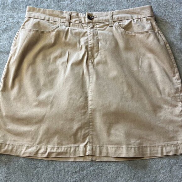 Croft & Barrow Tan A-Line Skort Skirt - Picture 3 of 10